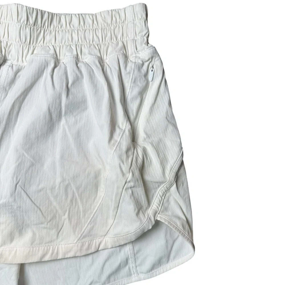 Lululemon Track That Lined White Short 5” Size 4